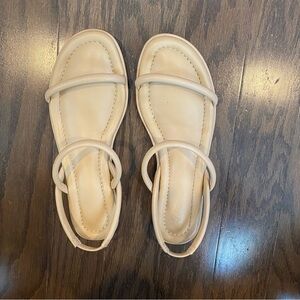 J Crew | Menorca padded sling back sandals in beige